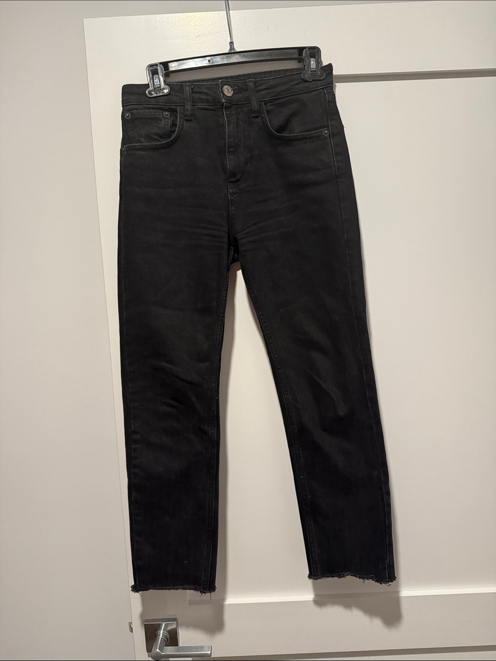Zara Black Ankle Crop Slim Jeans